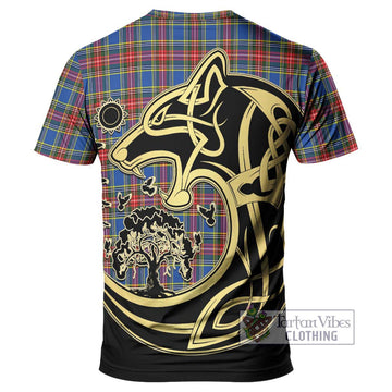 MacBeth (McBeth) Tartan T-Shirt with Family Crest Celtic Wolf Style - Tartan Vibes Clothing