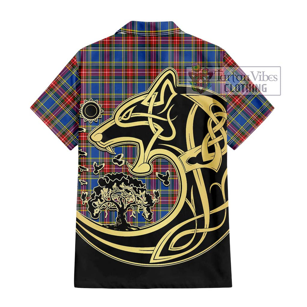 MacBeth (McBeth) Tartan Hawaiian Shirt with Family Crest Celtic Wolf Style - Tartan Vibes Clothing