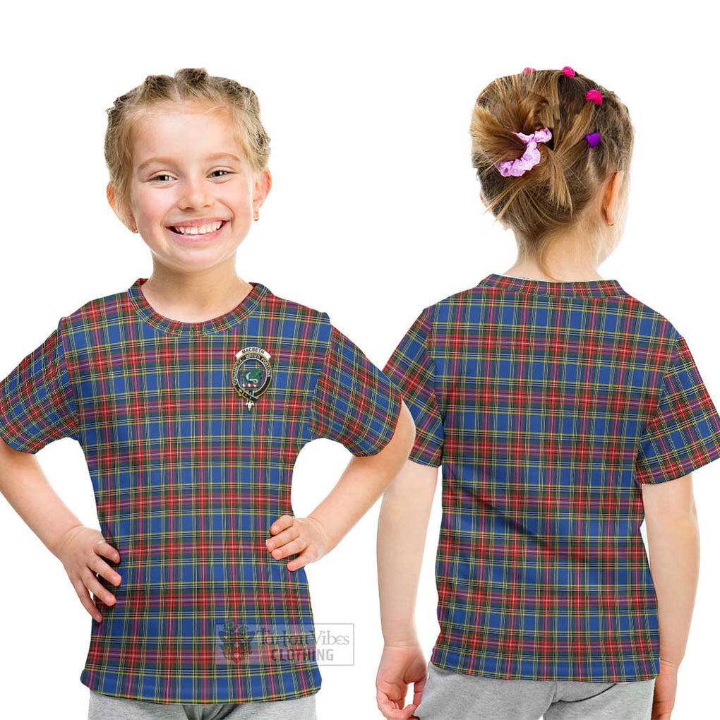 MacBeth (McBeth) Tartan Kid T-Shirt with Family Crest - Tartan Vibes Clothing