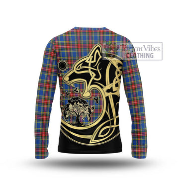 MacBeth (McBeth) Tartan Long Sleeve T-Shirt with Family Crest Celtic Wolf Style - Tartan Vibes Clothing