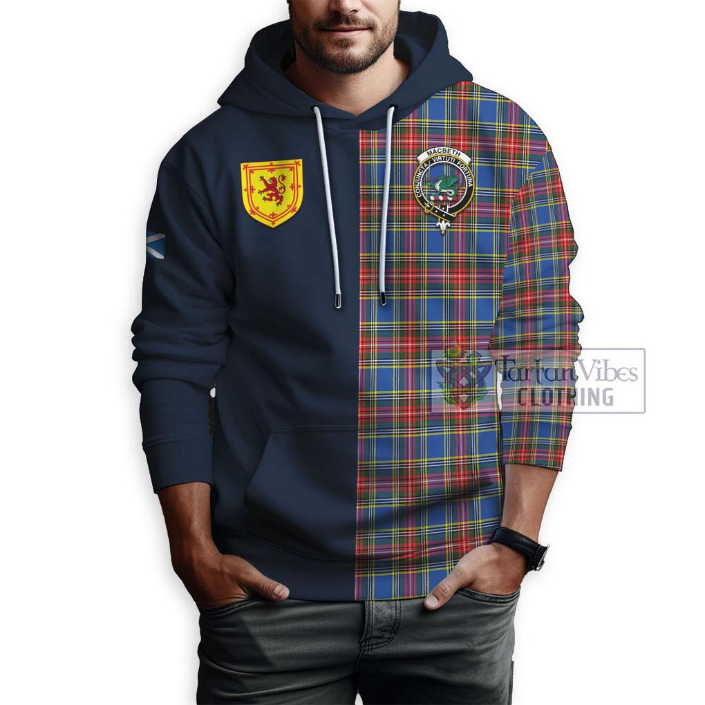 MacBeth (McBeth) Tartan Hoodie Alba with Scottish Lion Royal Arm Half Style - Tartan Vibes Clothing