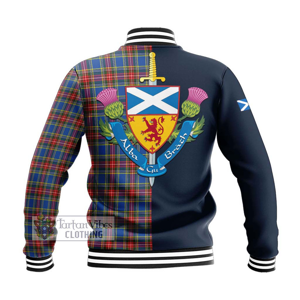 MacBeth (McBeth) Tartan Baseball Jacket Alba with Scottish Lion Royal Arm Half Style - Tartan Vibes Clothing