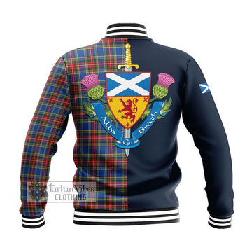 MacBeth (McBeth) Tartan Baseball Jacket Alba with Scottish Lion Royal Arm Half Style - Tartan Vibes Clothing