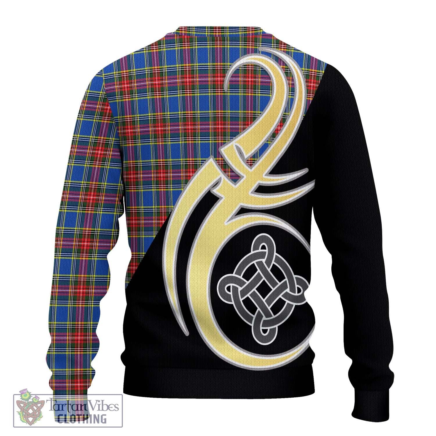 MacBeth (McBeth) Tartan Ugly Sweater with Family Crest and Celtic Symbol Style - Tartan Vibes Clothing