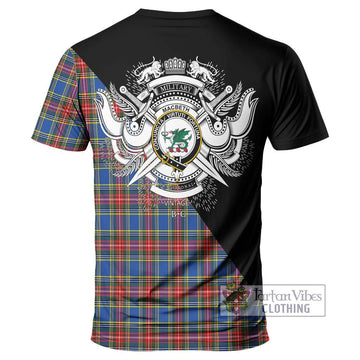 MacBeth (McBeth) Tartan T-Shirt with Family Crest and Military Logo Style - Tartan Vibes Clothing