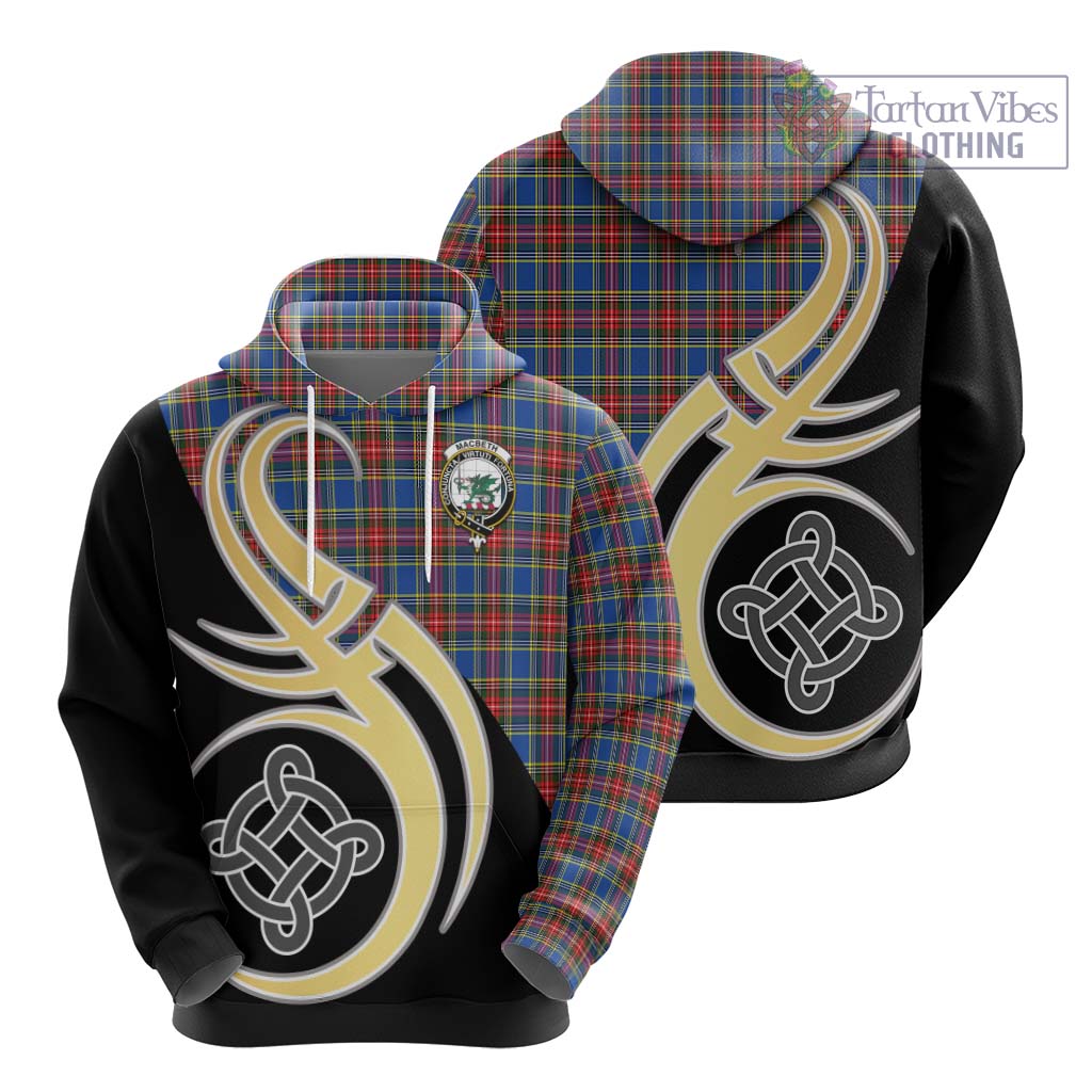 MacBeth (McBeth) Tartan Hoodie with Family Crest and Celtic Symbol Style - Tartan Vibes Clothing