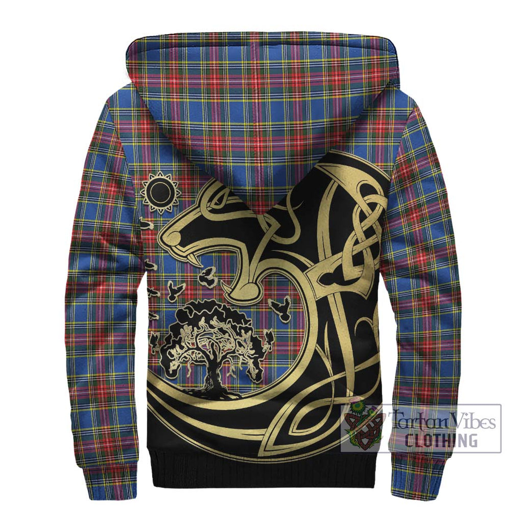 MacBeth (McBeth) Tartan Sherpa Hoodie with Family Crest Celtic Wolf Style - Tartan Vibes Clothing