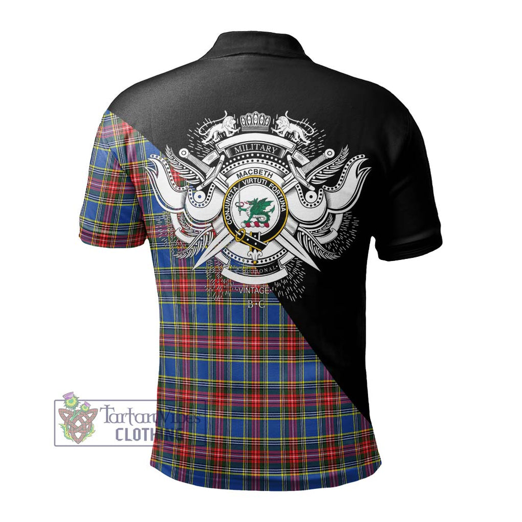 MacBeth (McBeth) Tartan Polo Shirt with Family Crest and Military Logo Style - Tartan Vibes Clothing
