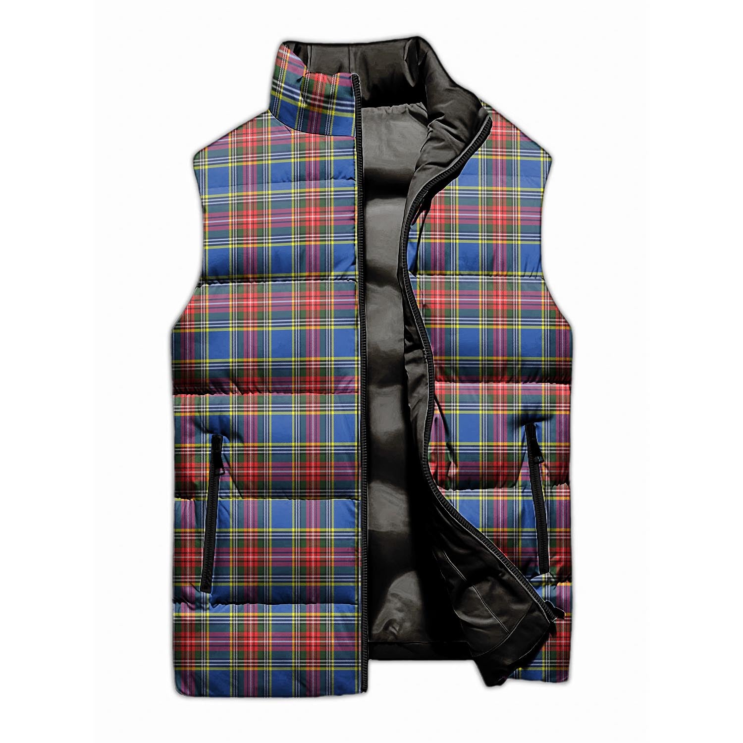MacBeth (McBeth) Tartan Sleeveless Puffer Jacket Unisex M - Tartan Vibes Clothing