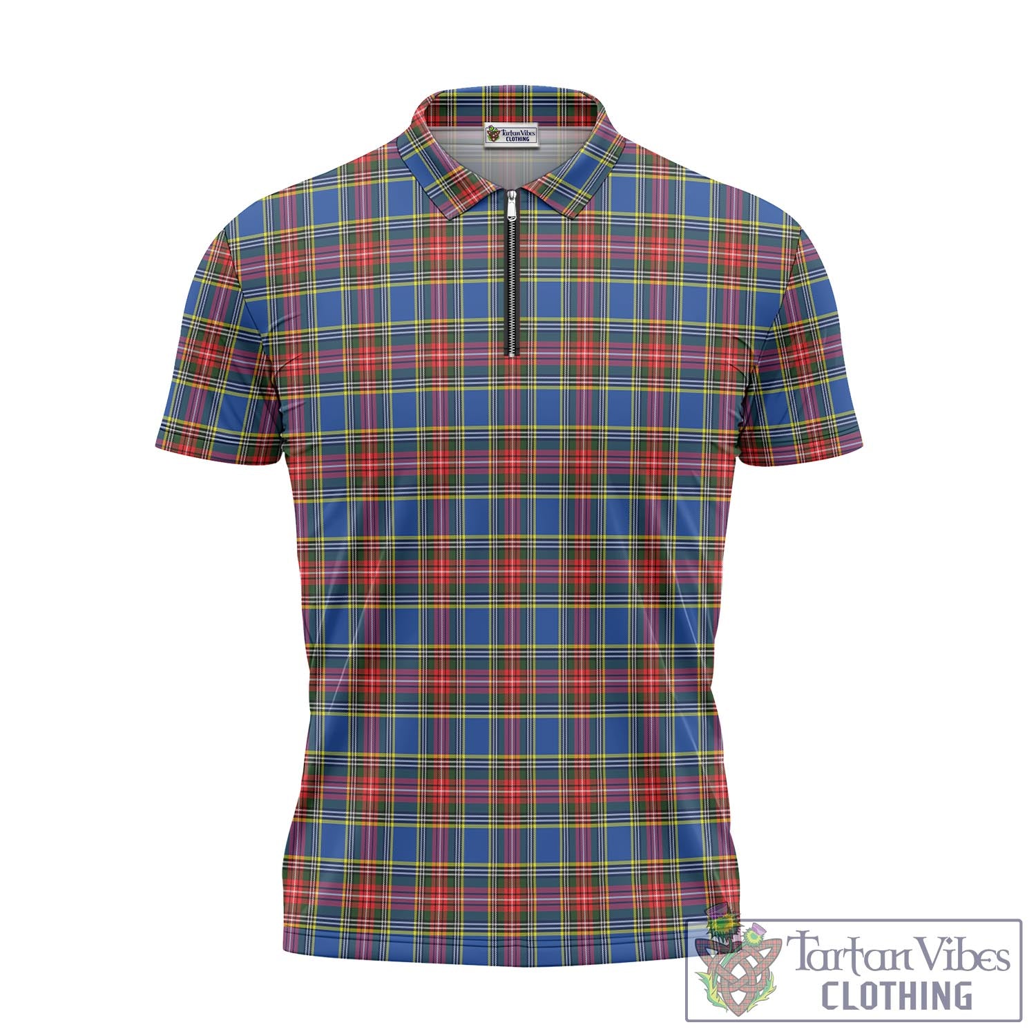 MacBeth (McBeth) Tartan Zipper Polo Shirt - Tartan Vibes Clothing