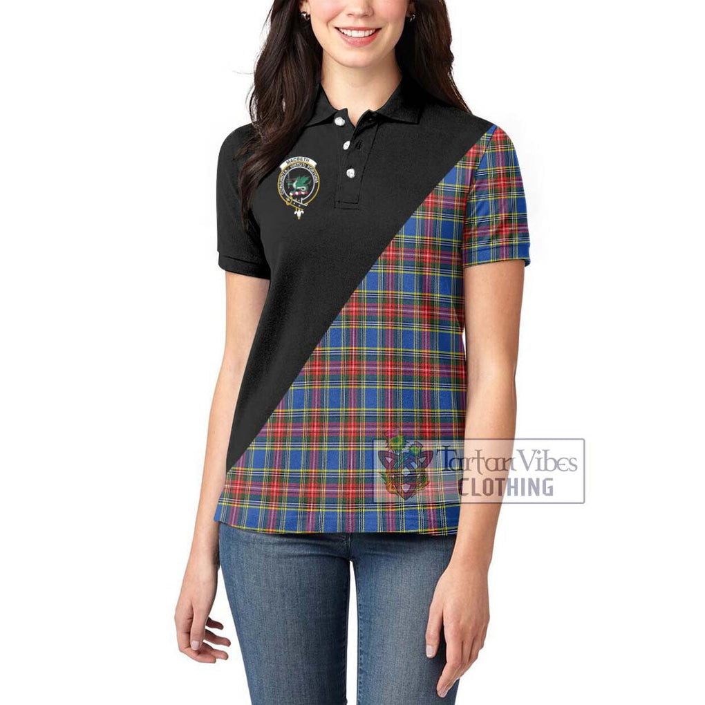 MacBeth (McBeth) Tartan Women's Polo Shirt with Family Crest and Military Logo Style - Tartan Vibes Clothing