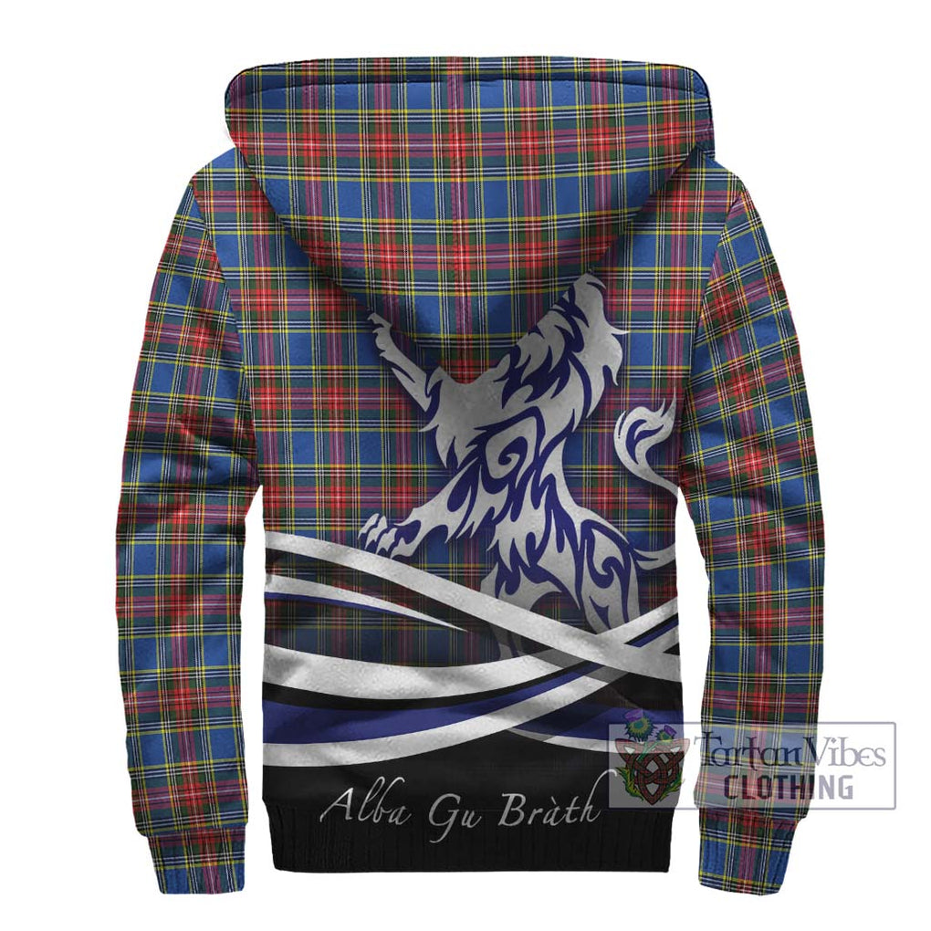 MacBeth (McBeth) Tartan Sherpa Hoodie with Alba Gu Brath Regal Lion Emblem - Tartan Vibes Clothing