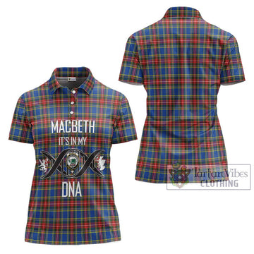 MacBeth (McBeth) Tartan Women's Polo Shirt with Family Crest DNA In Me Style - Tartanvibesclothing Shop