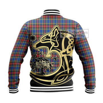 MacBeth (McBeth) Tartan Baseball Jacket with Family Crest Celtic Wolf Style - Tartan Vibes Clothing