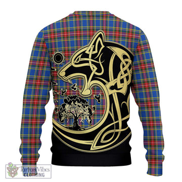 MacBeth (McBeth) Tartan Ugly Sweater with Family Crest Celtic Wolf Style - Tartan Vibes Clothing