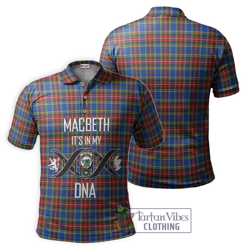 MacBeth (McBeth) Tartan Polo Shirt with Family Crest DNA In Me Style - Tartan Vibes Clothing