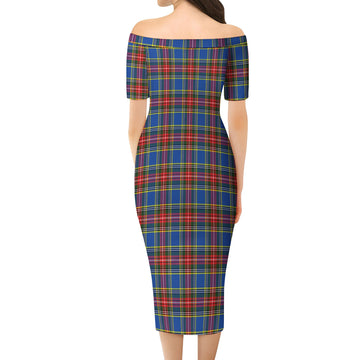 MacBeth (McBeth) Tartan Off Shoulder Lady Dress - Tartan Vibes Clothing