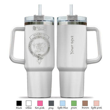 MacBeth (McBeth) Clan Crest Engraved Tumbler with Handle