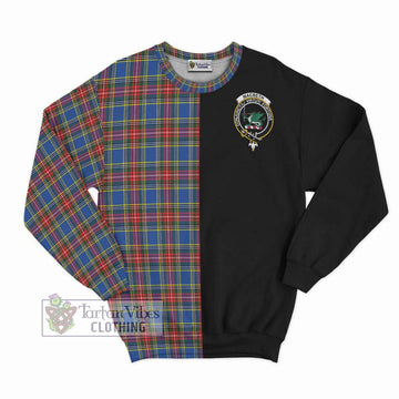 MacBeth (McBeth) Tartan Sweatshirt with Family Crest and Half Of Me Style - Tartanvibesclothing Shop