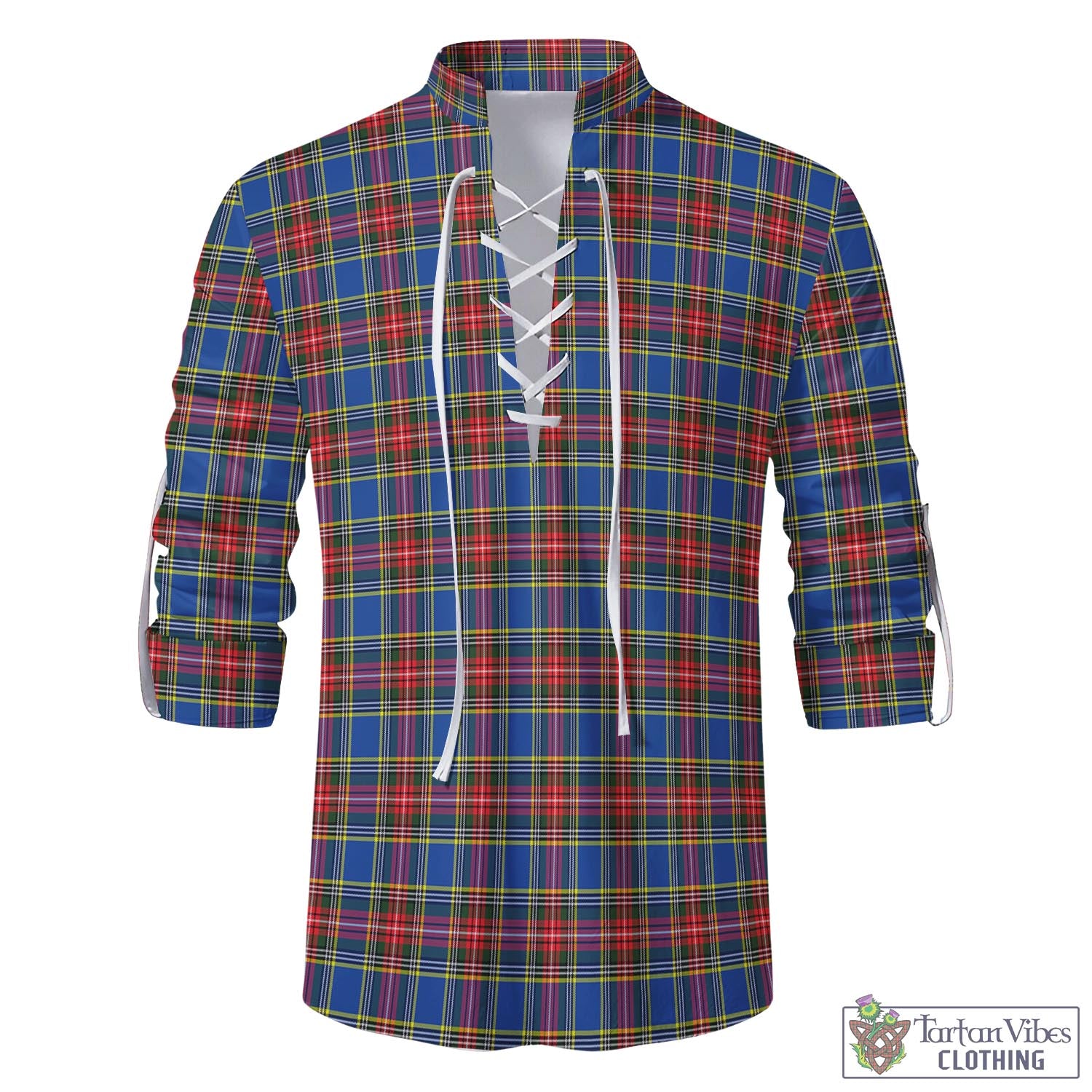 MacBeth (McBeth) Tartan Men's Scottish Traditional Jacobite Ghillie Kilt Shirt - Tartan Vibes Clothing