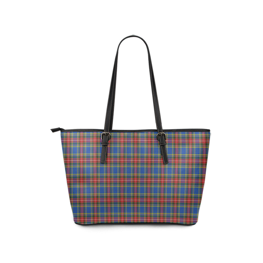 MacBeth (McBeth) Tartan Leather Tote Bag - Tartan Vibes Clothing