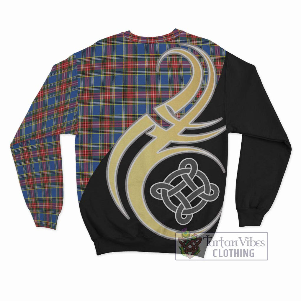 MacBeth (McBeth) Tartan Sweatshirt with Family Crest and Celtic Symbol Style - Tartan Vibes Clothing