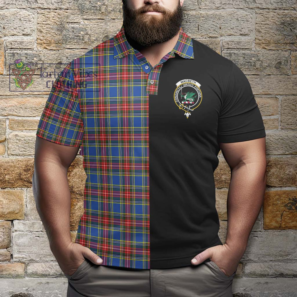 MacBeth (McBeth) Tartan Polo Shirt with Family Crest and Half Of Me Style - Tartan Vibes Clothing