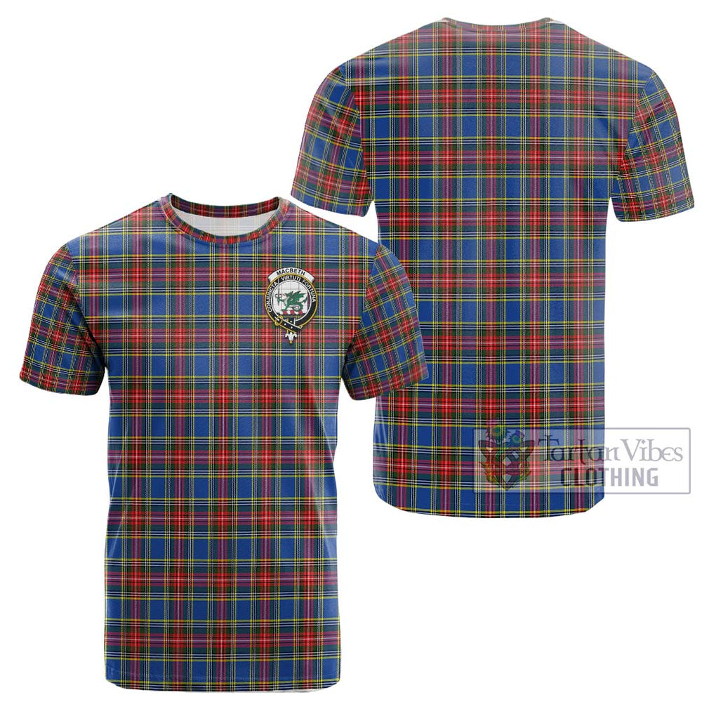 MacBeth (McBeth) Tartan Cotton T-Shirt with Family Crest - Tartan Vibes Clothing