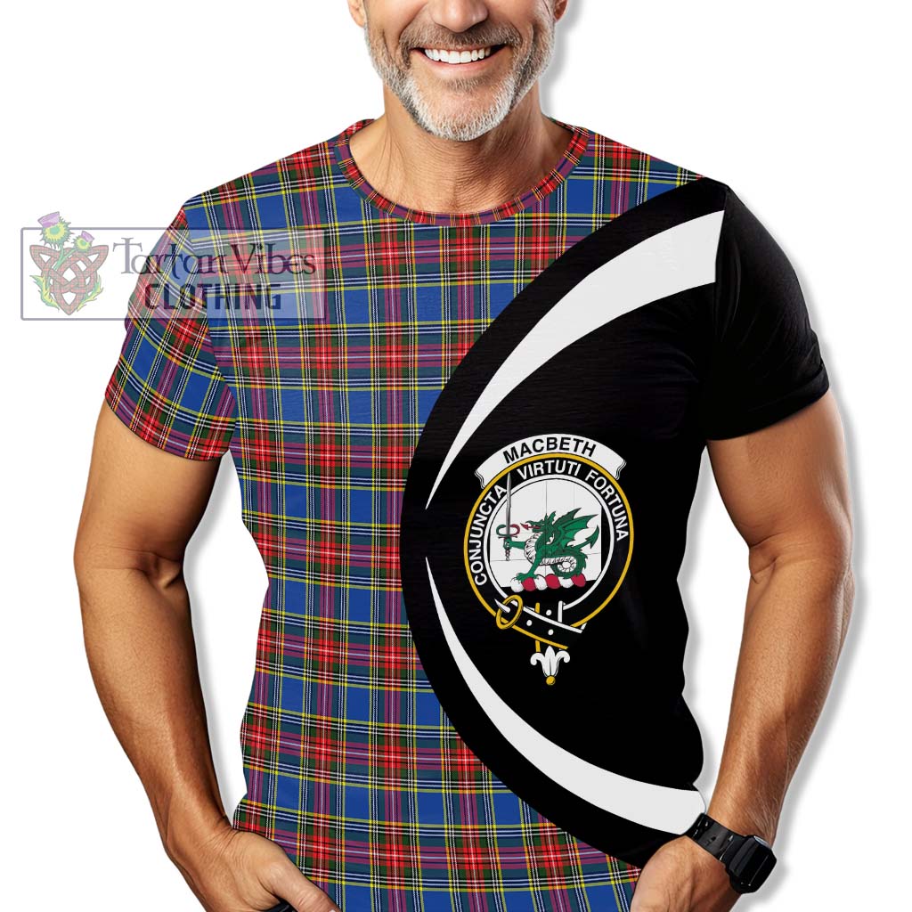MacBeth (McBeth) Tartan T-Shirt with Family Crest Circle Style - Tartan Vibes Clothing
