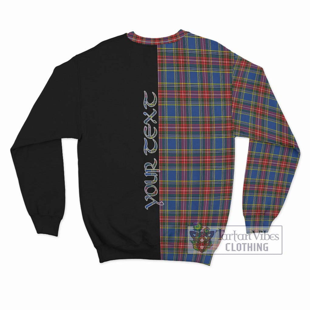 MacBeth (McBeth) Tartan Sweatshirt with Family Crest and Half Of Me Style - Tartan Vibes Clothing