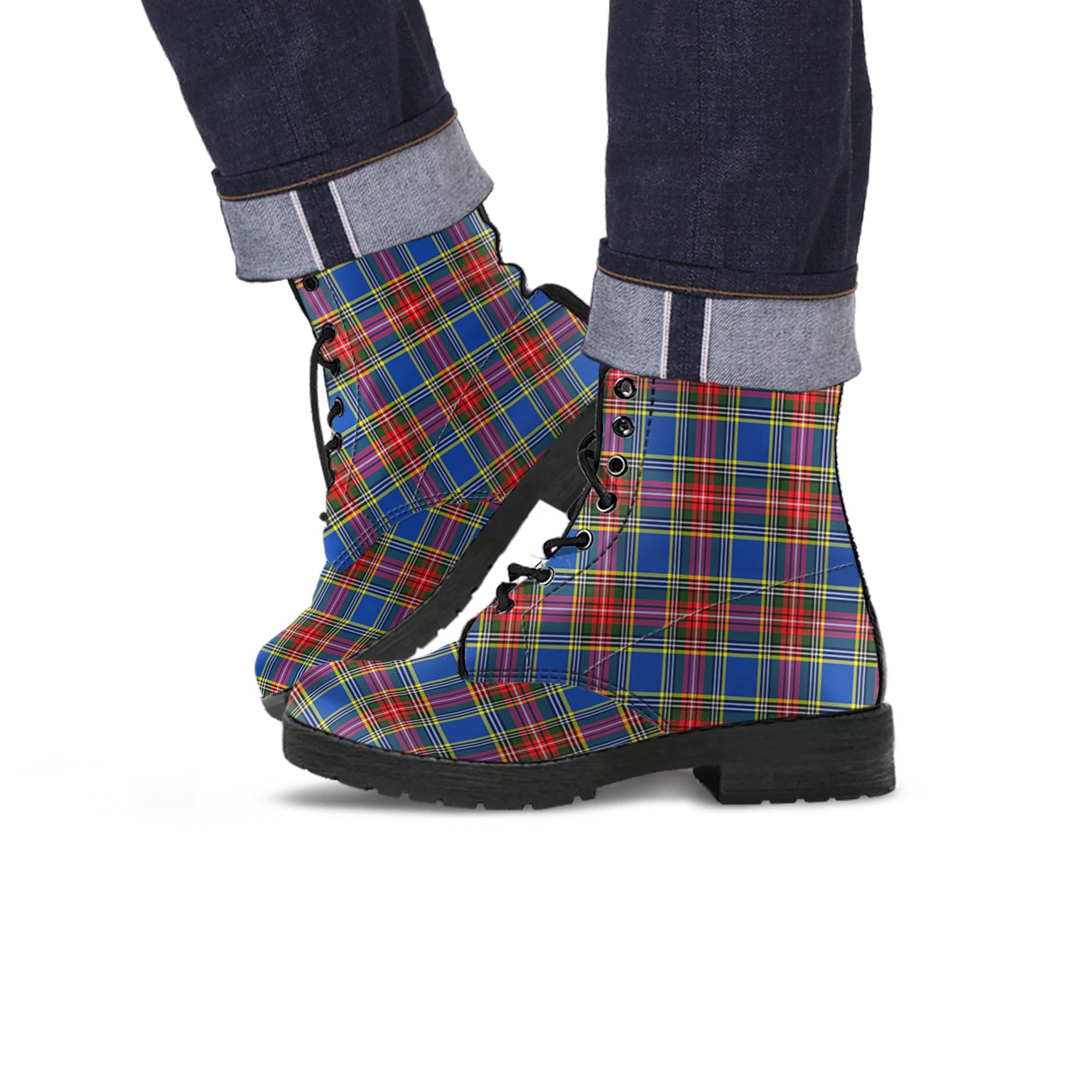 MacBeth (McBeth) Tartan Leather Boots - Tartan Vibes Clothing