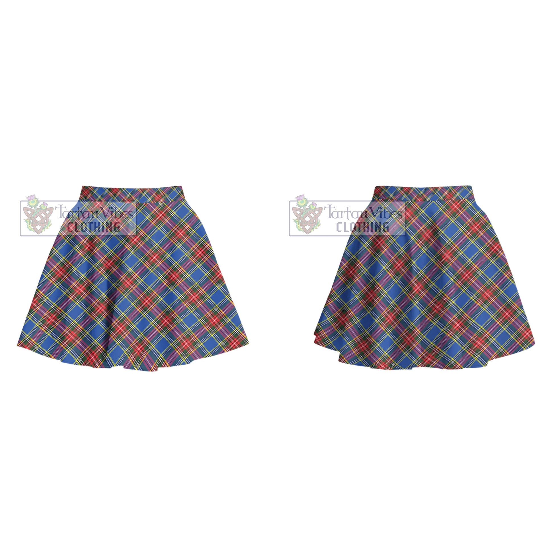 MacBeth (McBeth) Tartan Women's Plated Mini Skirt Cross Style - Tartan Vibes Clothing