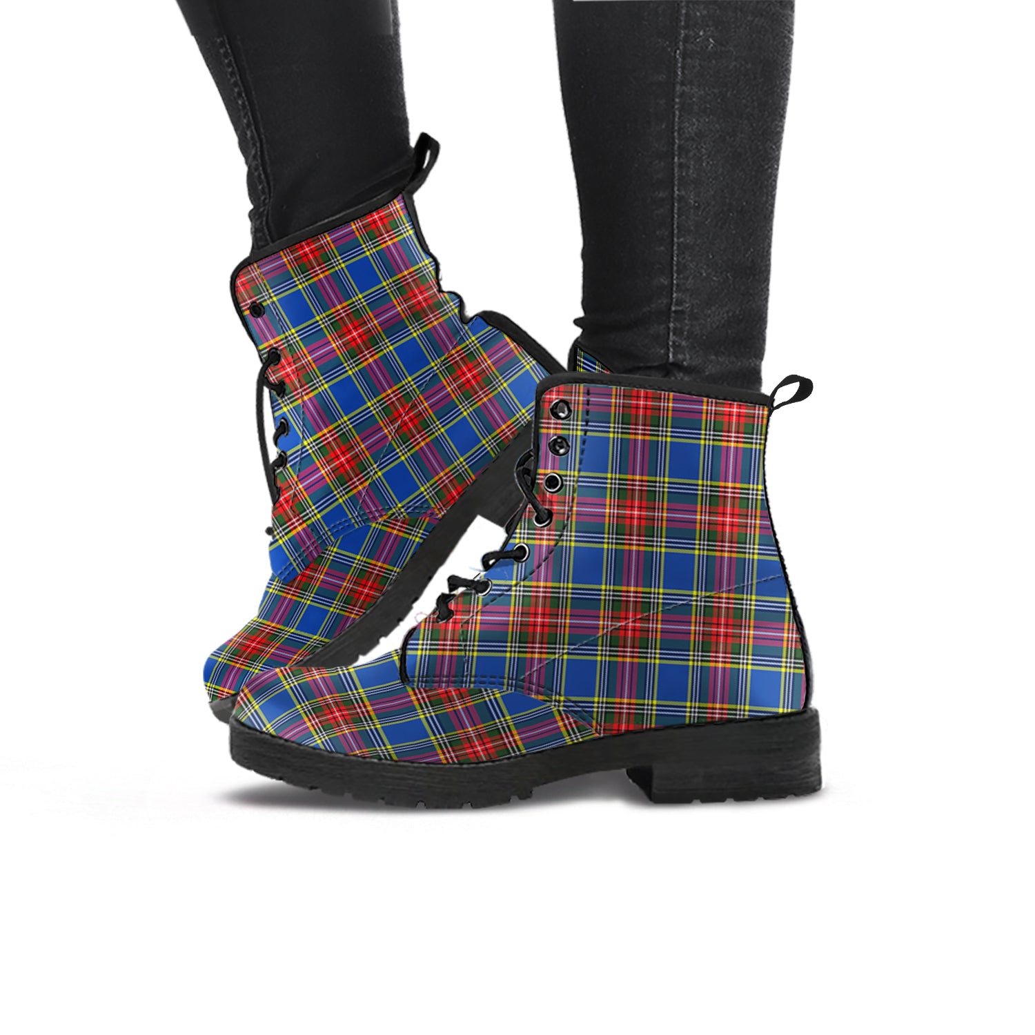 MacBeth (McBeth) Tartan Leather Boots - Tartan Vibes Clothing