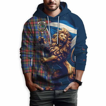 MacBeth (McBeth) Tartan Family Crest Hoodie with Scottish Majestic Lion Zip Hoodie - Tartan Vibes Clothing