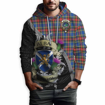MacBeth (McBeth) Tartan Family Crest Hoodie Lion Rampant Royal Thistle Shield Celtic Inspired Pullover Hoodie - Tartan Vibes Clothing