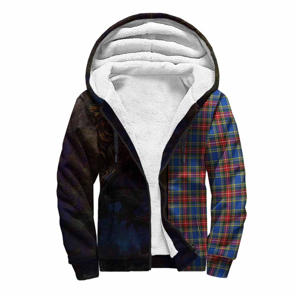 MacBeth (McBeth) Tartan Family Crest Sherpa Hoodie Alba Gu Brath Be Brave Lion Ancient Style Unisex S - Tartan Vibes Clothing