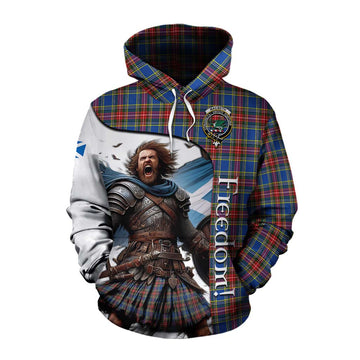 Tartan Vibes Clothing MacBeth (McBeth) Crest Tartan Cotton Hoodie Inspired by the Freedom of Scottish Warrior