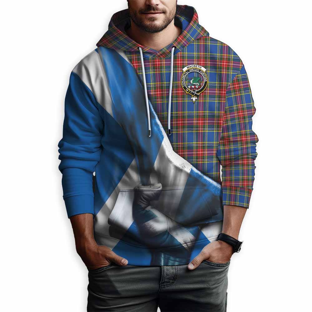 MacBeth (McBeth) Tartan Hoodie with Family Crest Scotland Patriotic Style Pullover Hoodie - Tartan Vibes Clothing