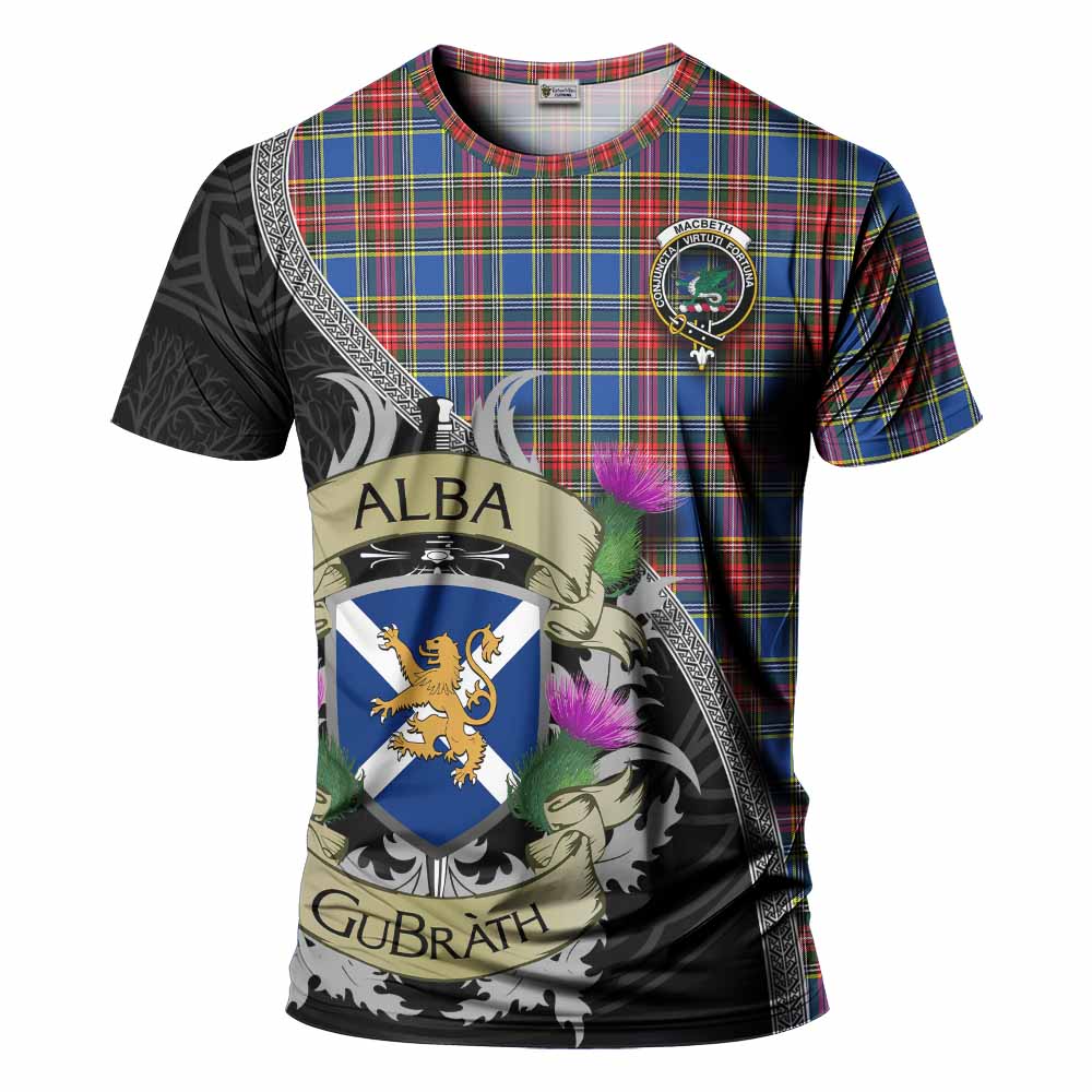 MacBeth (McBeth) Tartan Family Crest T-Shirt Lion Rampant Royal Thistle Shield Celtic Inspired Kid's Shirt - Tartan Vibes Clothing