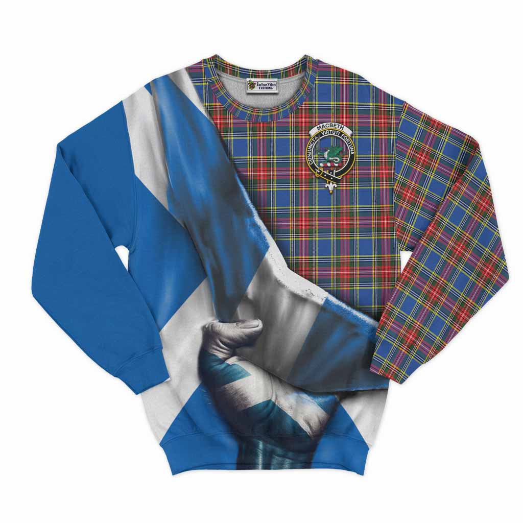 MacBeth (McBeth) Tartan Sweatshirt with Family Crest Scotland Patriotic Style Unisex - Tartan Vibes Clothing