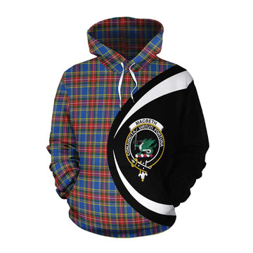 MacBeth (McBeth) Tartan Cotton Hoodie with Family Crest Circle Style Pullover Hoodie XS - Tartan Vibes Clothing