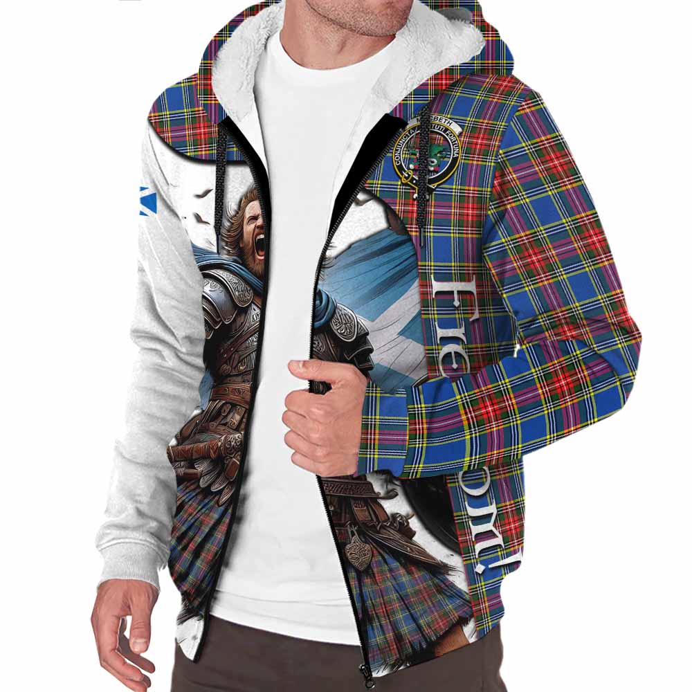 MacBeth (McBeth) Crest Tartan Sherpa Hoodie Inspired by the Freedom of Scottish Warrior Unisex S - Tartan Vibes Clothing