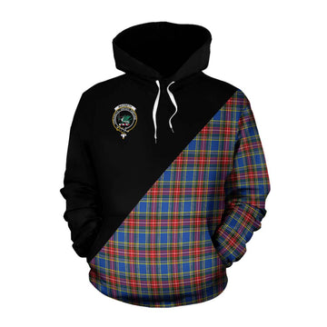 MacBeth (McBeth) Tartan Cotton Hoodie with Family Crest and Military Logo Style Pullover Hoodie XS - Tartan Vibes Clothing