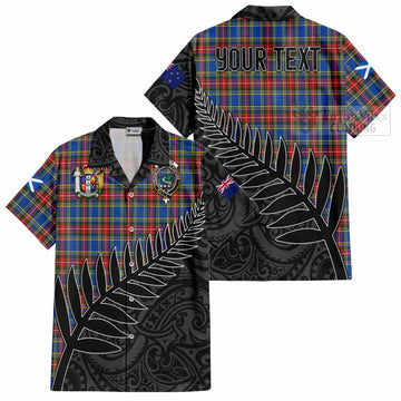MacBeth (McBeth) Crest Tartan Hawaiian Shirt with New Zealand Silver Fern Half Style