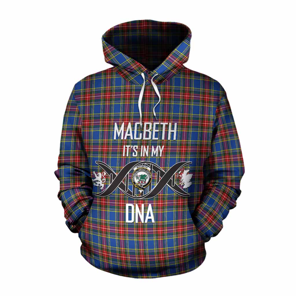 MacBeth (McBeth) Tartan Cotton Hoodie with Family Crest DNA In Me Style Pullover Hoodie XS - Tartan Vibes Clothing