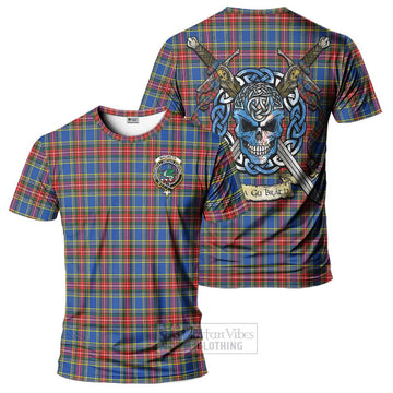 MacBeth (McBeth) Tartan T-Shirt with Family Crest Celtic Skull Style Kid's Shirt - Tartan Vibes Clothing