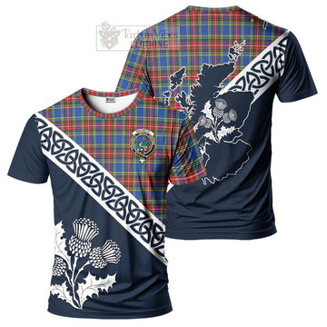 MacBeth (McBeth) Tartan T-Shirt Featuring Thistle and Scotland Map Kid's Shirt - Tartanvibesclothing Store