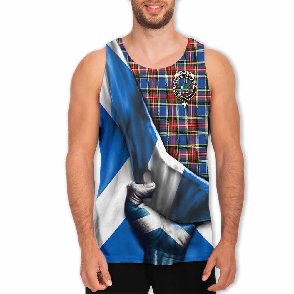 MacBeth (McBeth) Tartan Men's Tank Top with Family Crest Scotland Patriotic Style Men - Tartan Vibes Clothing