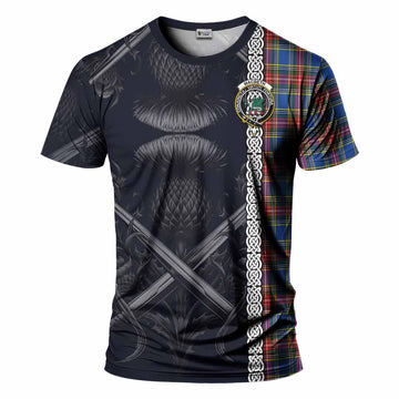 MacBeth (McBeth) Tartan T-Shirt with Family Crest Cross Sword Thistle Celtic Vibes Kid's Shirt - Tartan Vibes Clothing