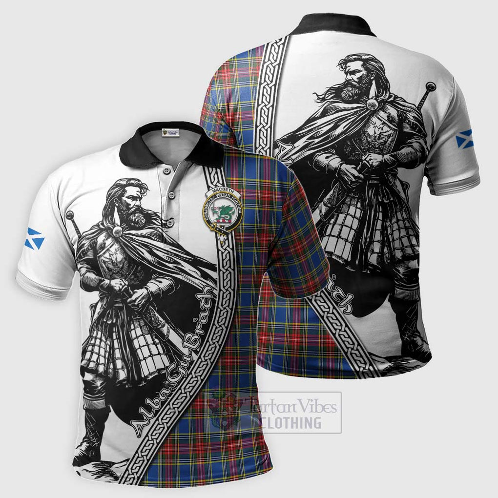 MacBeth (McBeth) Tartan Clan Crest Polo Shirt with Highlander Warrior Celtic Style Kid - Tartan Vibes Clothing
